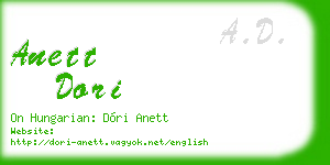 anett dori business card
